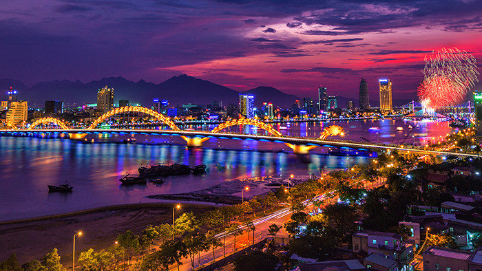 Danang city by night