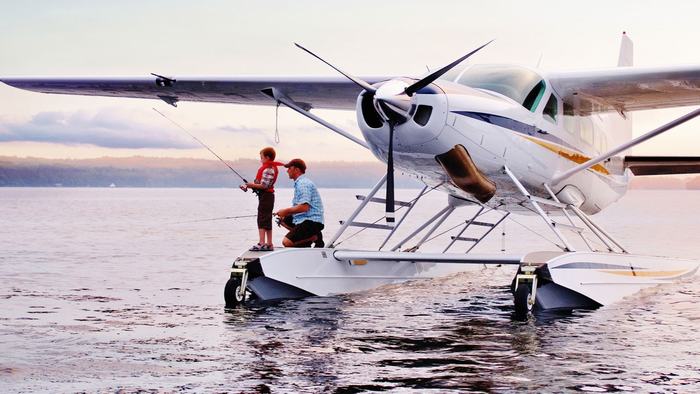 Seaplane in Halong Bay