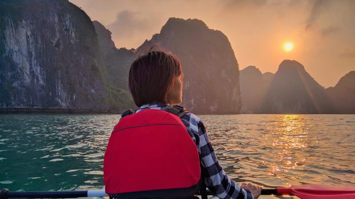 Bai Tu Long Bay in the sunset