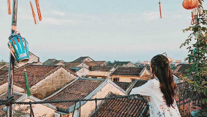 Enjoying the view of Hoi An on Faifo