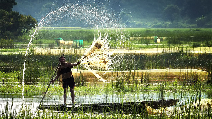The Mekong Delta fisherman