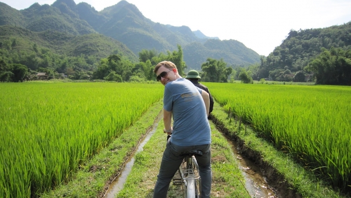 Biking around Lac village