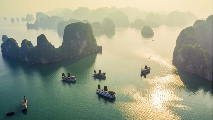 Halong Bay viewed from above