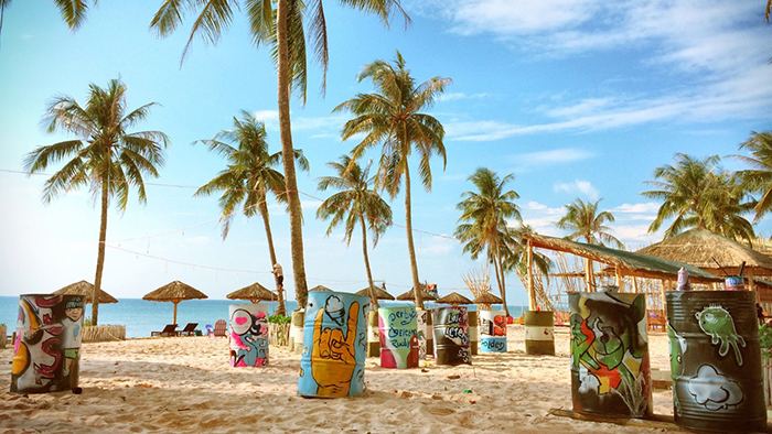 The attractive Golden Sand Bar in Phu Quoc