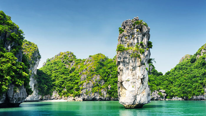 Halong Bay is attractive by majestic and charming nature