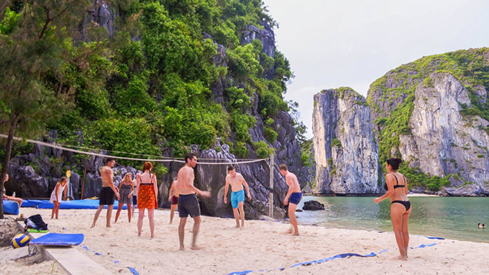 Halong Bay also offers travelers with various water sports