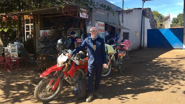 Traveling to the Mekong River by motorbike