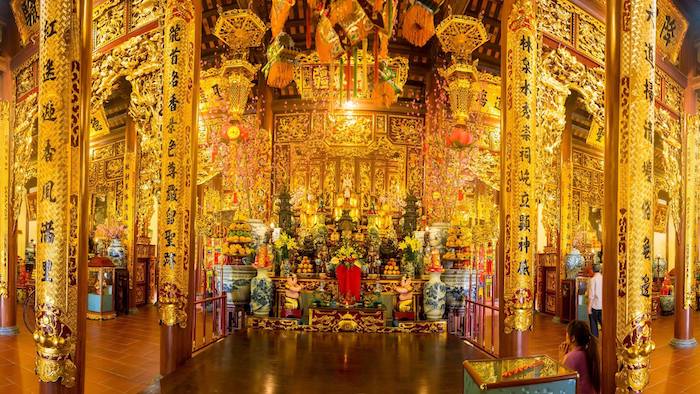 Inside the temple