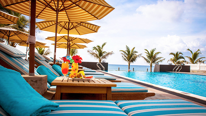 The swimming pool at Eden Phu Quoc resort