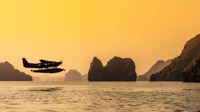 Admiring Halong Bay from above