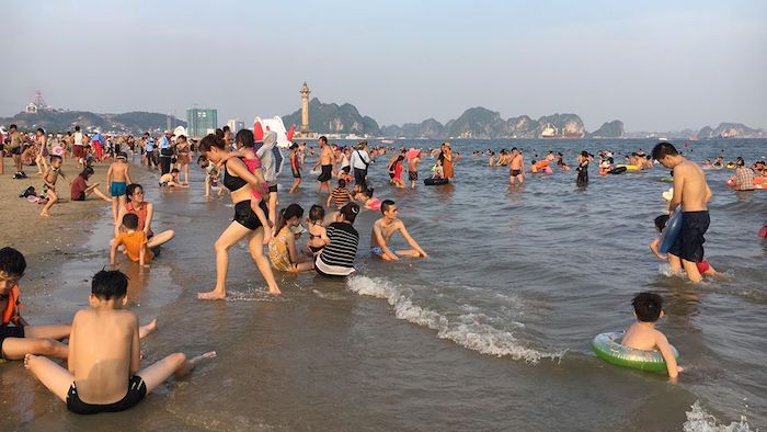 Bai Chay beach in summer