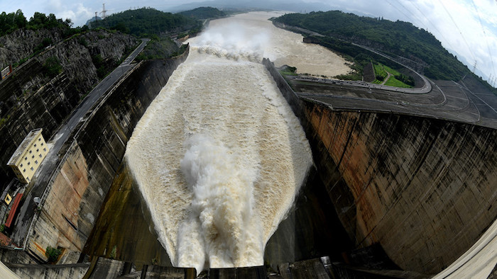 The hydropower scene from above