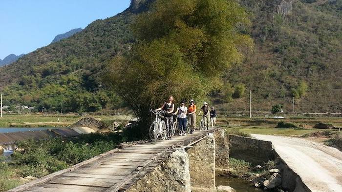 Have a bike tour in Lac village