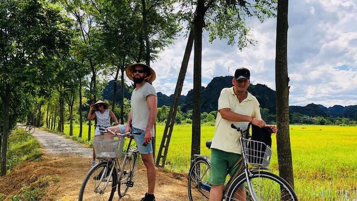 Having a bike tour in Mai Chau