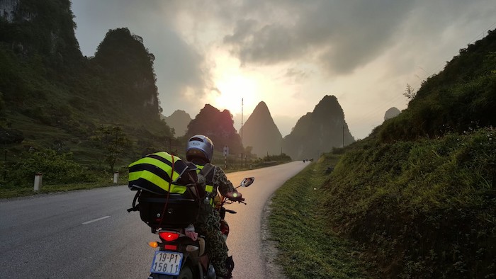 Going by motorbike will give tourists an adventurous feeling