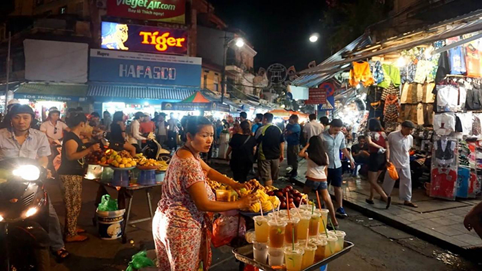 Night market in Hanoi Old Quarter