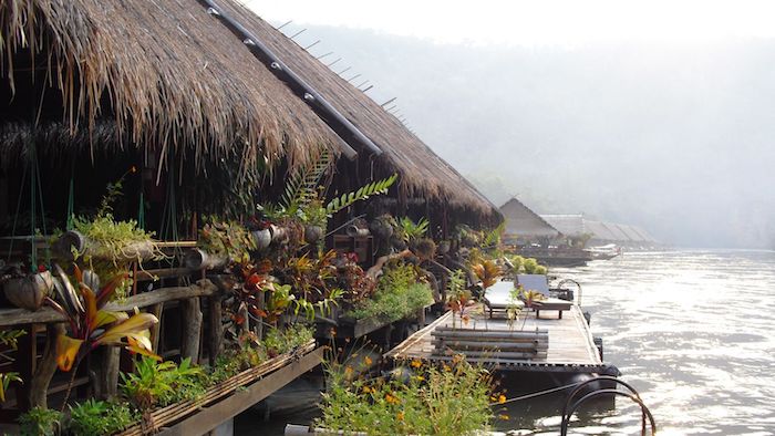 The River Kwai Jungle Raft Floatel in Thailand