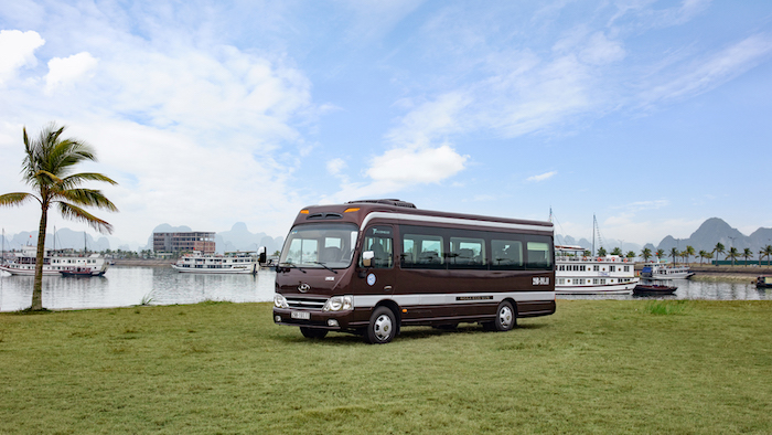 Traveling to Halong Bay by passenger bus