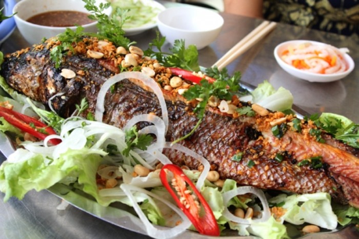 Grilled snakehead fish